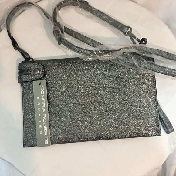 Sondra Roberts Gunmetal Crossbody Bag - Picture 6 of 8